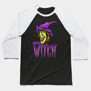 Sassy Witch Halloween Costume Gift Matching Group Costume Baseball T-Shirt